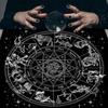 Square Flannel Tarot Altar Cloth Card Board Game Astrology Oracles Card Pad Table Cover Card Mat Divination Tablecloth