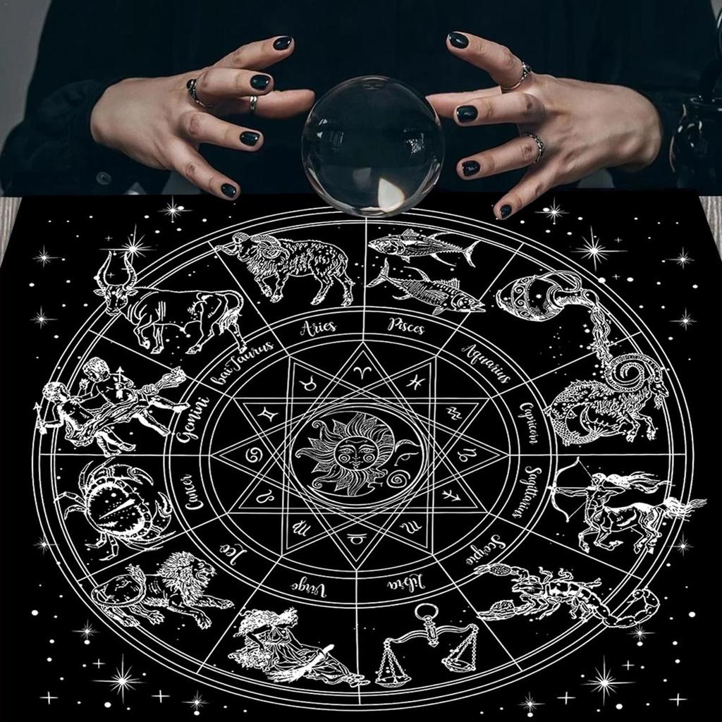 Square Flannel Tarot Altar Cloth Card Board Game Astrology Oracles Card Pad Table Cover Card Mat Divination Tablecloth