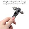 Set of 4 H-Type 2-In-1 Drill Chuck Key Ratchet Wrenches Featuring 3 Gear Specifications, a Versatile Black Tool Designed for Adjusting Drill Chucks