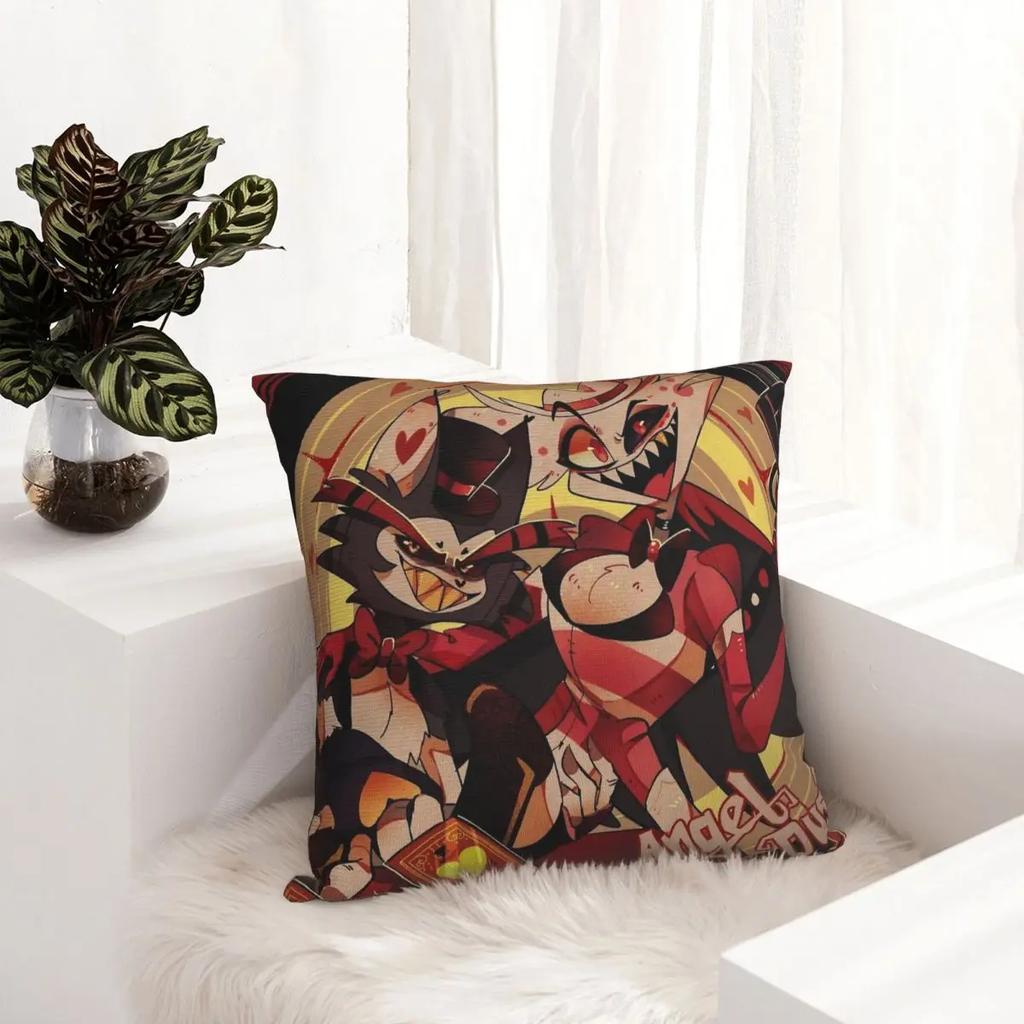ANGEL DUST HUSK Hazbins Hotels Pillowcase Printing Polyester Cushion Cover Decor Pillow Case Cover Home Square 18''