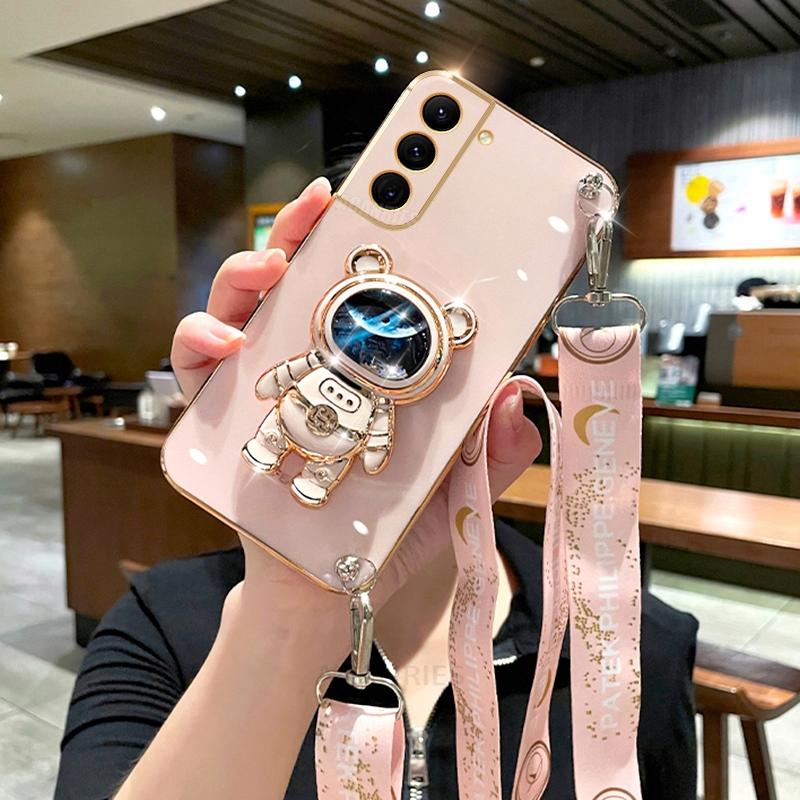 S 21 22 24 Etui na pasek Crossbody do Samsung Galaxy S21 S22 S23 S24 Plus Ultra S20 Fe Silikonowa podstawka etui Note 10 20