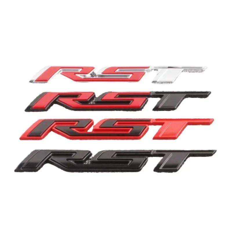 1Pc 3D Metal RST Logo Sticker Rear Trunk Emblem Badge Car Decals For Chevy Silverado