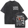 Vintage Washed NATOS WAOR 13 Logo Album T Shirt Hip Hop Rap Gothic Clothing T-shirt Men Women High Quality Short Sleeve T Shirts