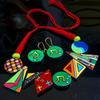 Colorful Clay Music Jewelry Set: Handmade Necklace