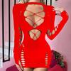 Sexy Fishnet Bodycon Dresses Women Hollow Nightwear Night Clothes  Pajamas Mujer Porno Clubwear See Through Bodysuit Dress