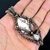 Wild Horse Jasper &  Moonstone Pendant, 999 Copper Wire Wrapped Gemstone Jewelry, Handmade Tree Of Life Pendant, For Thanksgiving