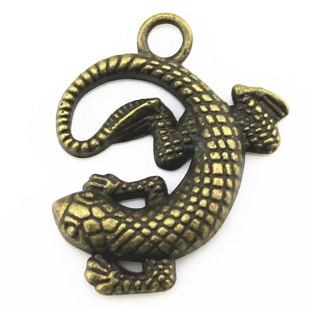 Frogs Insects Charms Vintage Alloy Pendants For Reptile Themed Jewelry