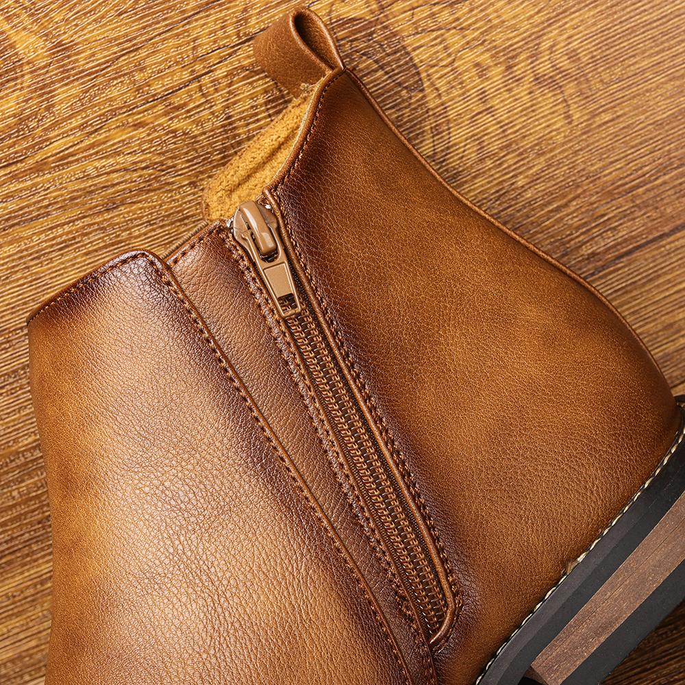 Taille 7~13 Bottes Chelsea Homme Bottines Cuir Souple Bottes Homme