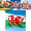 Welsh And Uk Flag Polyester Outdoor Indoor Garden Patriotic Banner For Home Decorations