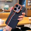 For Oppo Find X9 & Oppo Find X9 Pro Case Magsafe Carbon Fiber Pattern Vegan Leather Contrast Color Soft Silicone TPU Back Cover