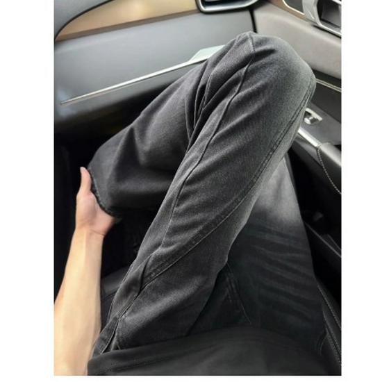 Men's Slim Fit Bootcut Jeans - Retro Flare, High Street Style, Autumn Vibes