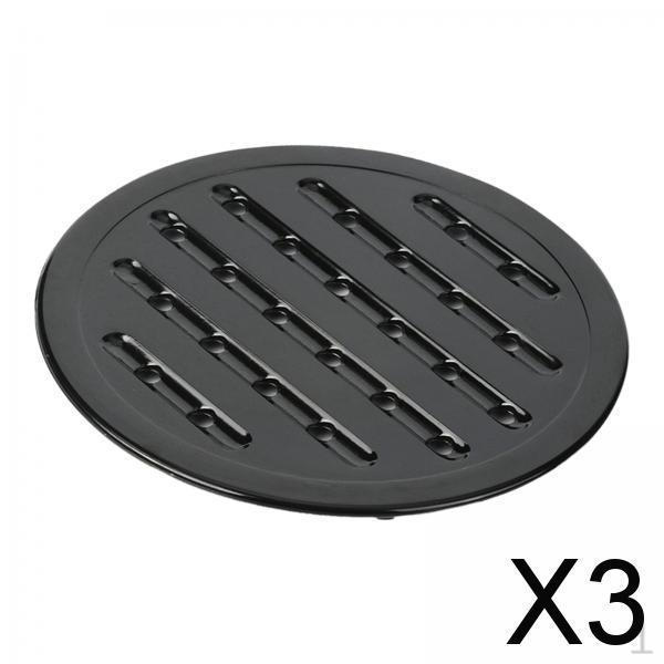 3x Kitchen Pot Holder Pad Dish Drying Mat Non Slip Versatile Round Trivets for