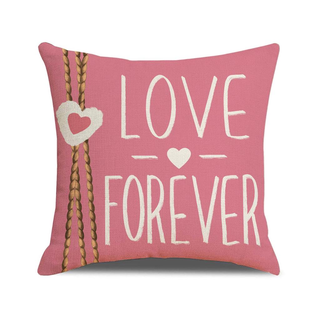 1pcs 45cm Romantic Valentine’s Day Pillow Covers Love Heart Print Throw Cushion Case for Sofa Couch Home Decor