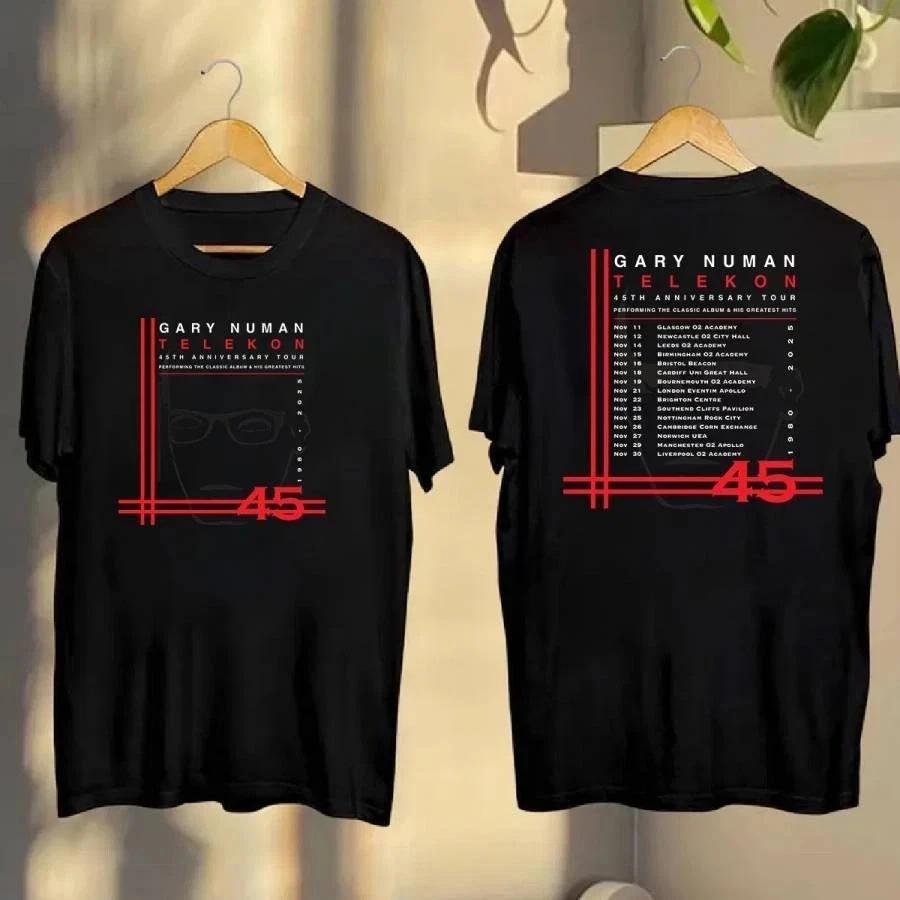 

Gary Numan Telekon 45th Anniversary Tour 2025 T-shirt High-end Luxury Is for Both Men and Women Top Y2k 4XL