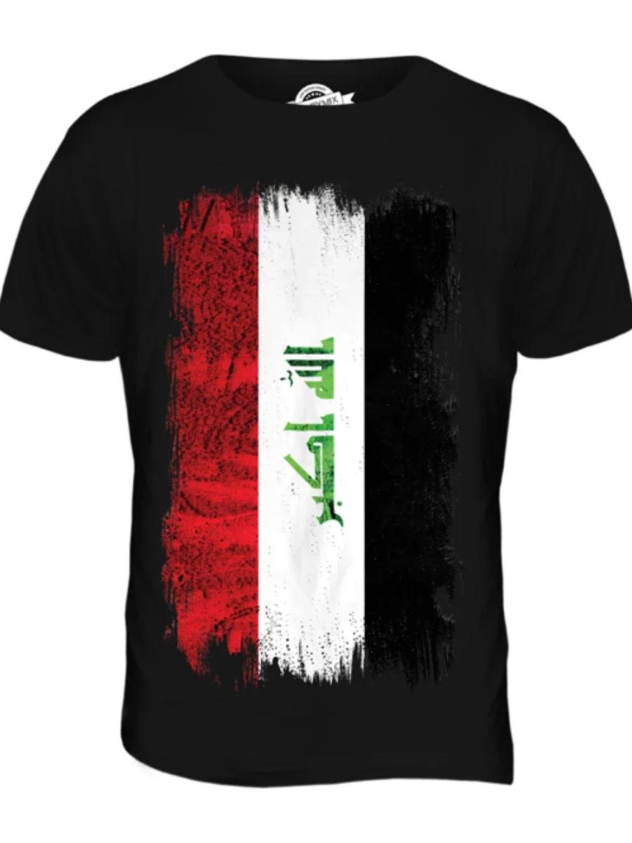 

Iraqi Flag Men s T-Shirt New 100% Cotton Short Sleeve O Neck T-shirt Casual Men s Top - Men s Summer Cotton Graphic Tee S разноцветный