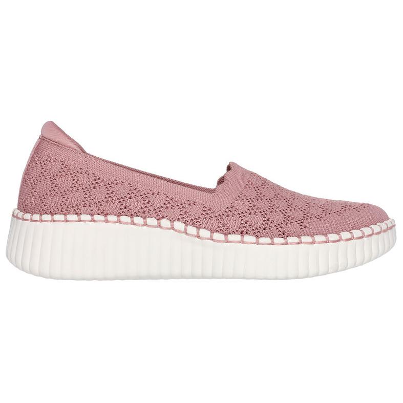 Skechers Scarpe Casual Basse Attive Comode Facili da Indossare Sneakers Donna Rosso-Rosa 100636-ROS