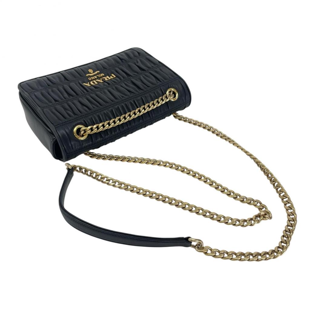 PRADA 1BD147 Shoulder Bag black Women used