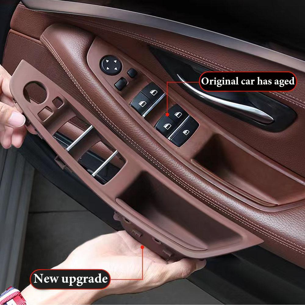 

New For BMW 5 series F10 F11 Gray Beige Black Car Interior Inner Door Handle Panel Pull Trim Cover Left Hand Drive