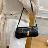 Glossy Mini Shoulder Bag Small Hobo Handbag Retro Slim Shoulder Purse for Women Dating Commuting Party