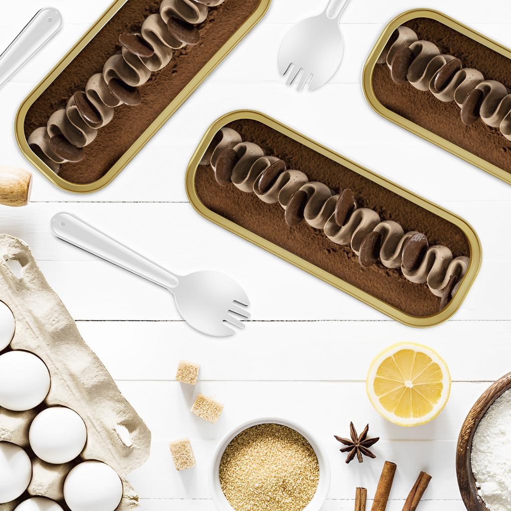 150Pcs Mini Cake Pans with Lids and Spoons 200ml Non-Stick Foil Baking Pans Tins Reusable Aluminum Foil Loaf Pans for Home