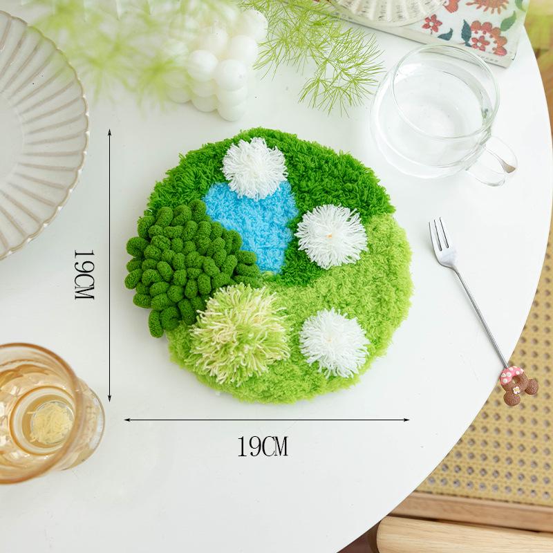 Moss Coaster Rug Kit: Beginner-Friendly Mori Style Doormat Gift Set
