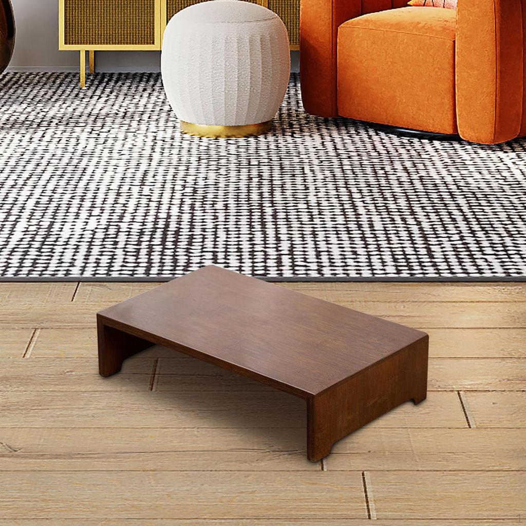 Compact Wooden Ottoman for Foot Support in Household and Office Settings