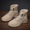 Martin boots men's autumn new lightweight breathable men's boots fashion high-top canvas sports and leisure shoes