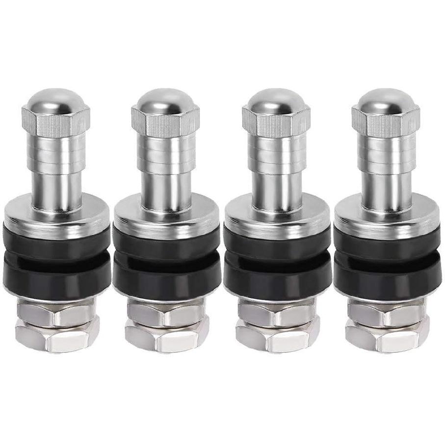 Pack of 4 Metal/Chrome Tire Valve Stems High Pressure Bolt In Valve Stem Flush Mount 502 Fits 0.453’’