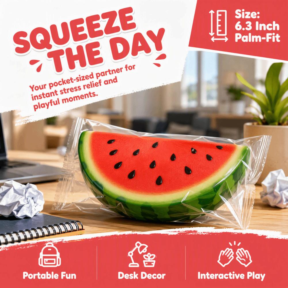 Realistic Watermelon Squeeze Toy Simulation Fruit Slow Rebound Toy Kids Adults