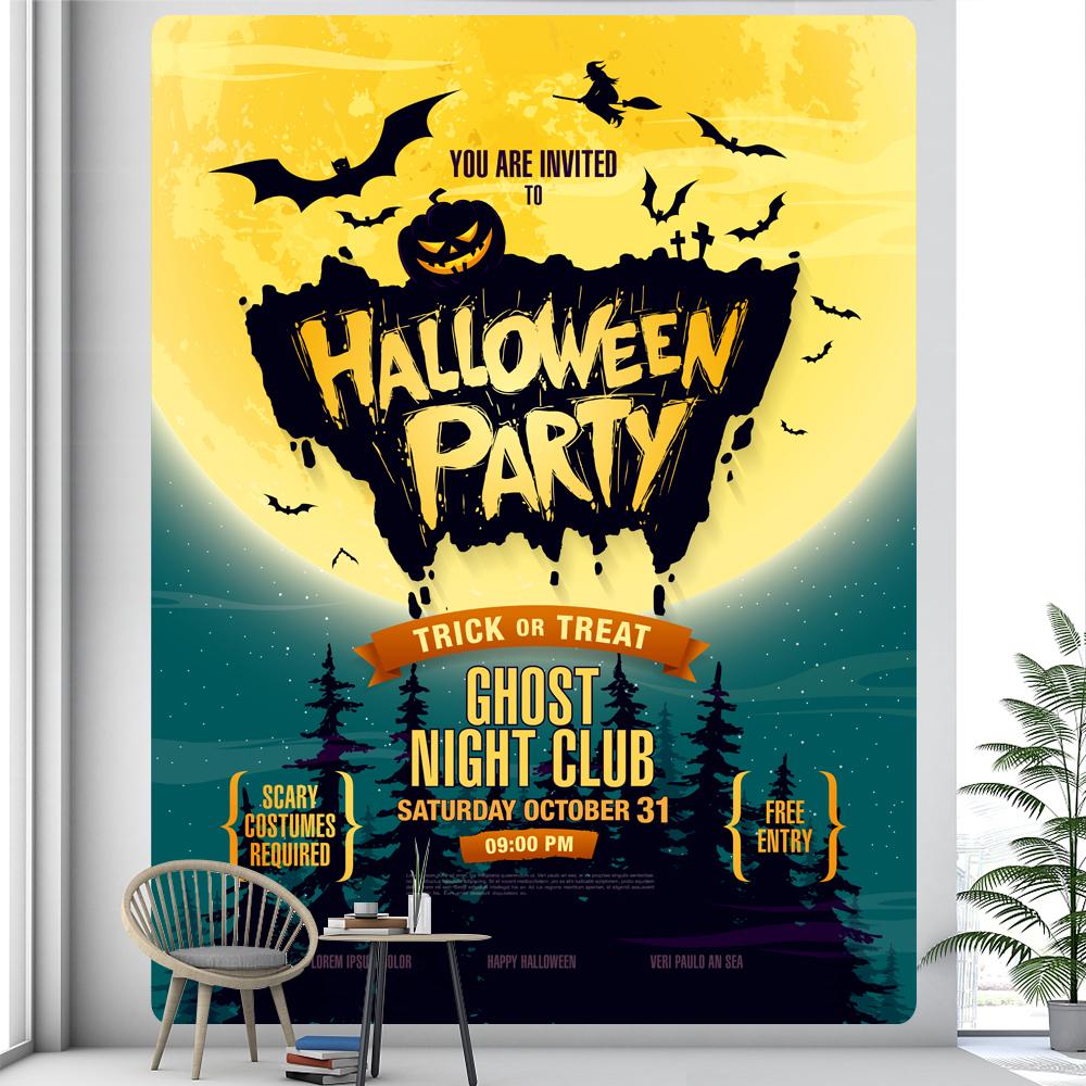 Halloween Pumpkin Psychedelic Scene Home Decoration Tapestry Hippie Bohemian Decoration Wall Hanging Sheets