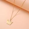 Stylish And Personalized Stainless Steel Crown Pendant Necklace, Simple And Versatile Temperament Collarbone Chain