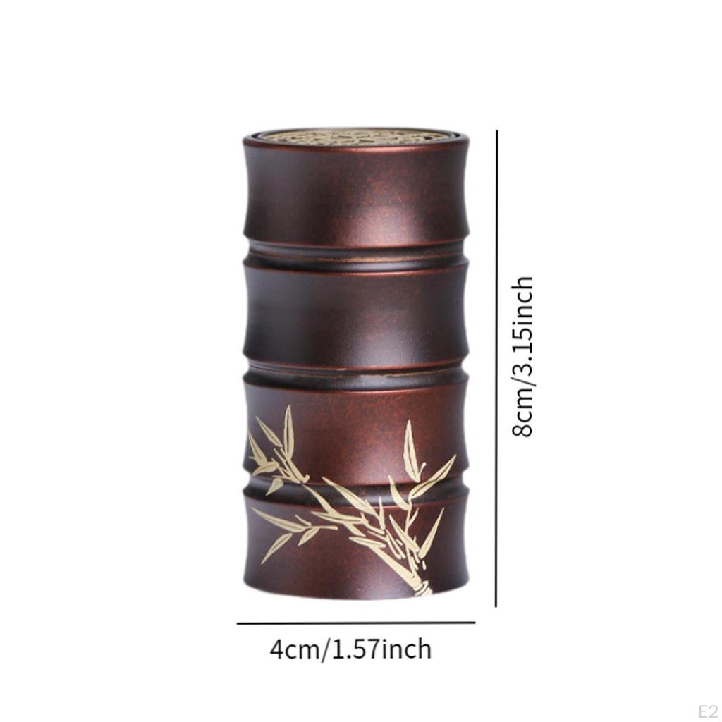 Copper Bamboo Section Incense Burner Sturdy Versatile Tabletop Decoration Holder for Yoga
