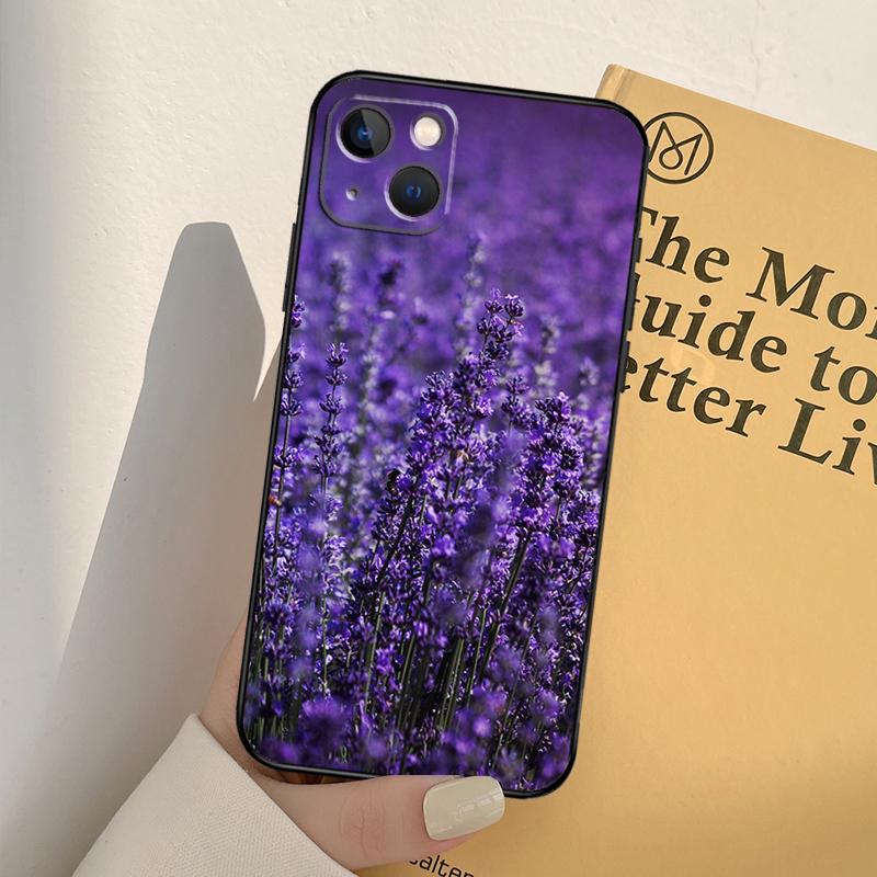 

Lavender Purple Flower Phone Case For iPhone 17 16 15 14 13 12 11 Pro Max mini XR 16e 15 16 Plus 17 Air Full Cover iPhone 15Pro MAX