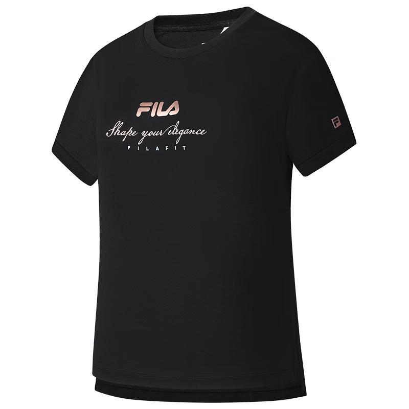 FILA Women s Knit Short Sleeve Sport T-Shirt S чёрный