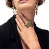 Multi-pendant Fringe Open Ring Vintage Exaggerated Ring Colorful Bead Rings  Party Jewelry