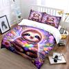 Dreamy Forest Sloth Rainbow Heart Printed Duvet Cover Set1 Duvet Cover+2 Pillowcasemulti Size Bedroom Bedding Decor