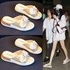 Fashion Women Slippers 2025 Summer New Flat-bottomed Wedge Heel Fashion Wear Fairy Wind Beach Sandals Platform Comfortable Sandals Women