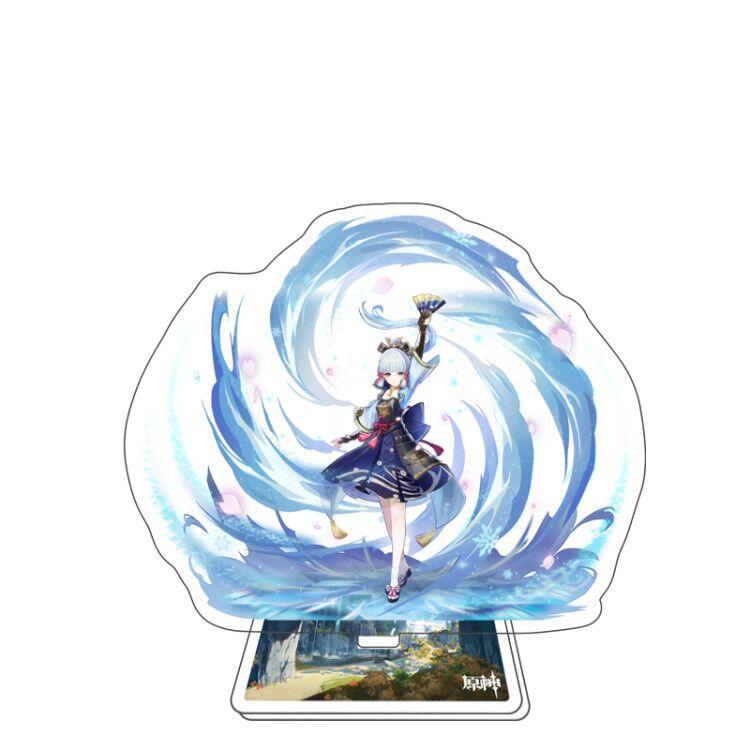 Game Genshin Impact Figure Stand Model Toy 15cm Keqing Shen He Arataki Itto Acrylic Action Plate Desk Decoration Gift