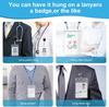 1/50Pcs Waterproof Transparent Card Holder Name Tag ID Badge Holder Protectors Vertical Sleeve Pouch Office School Supplies