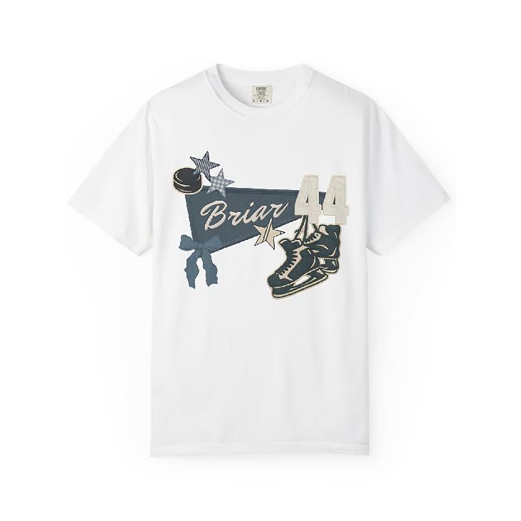 Briar 44 Patch Tee | Hockey Romance Shirt | Bookish Goods | Bookish Merch S белый