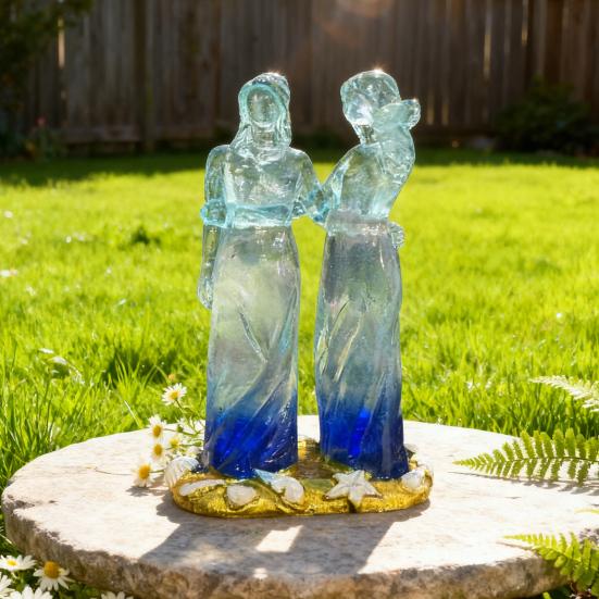 Freundschaftsfeier Skulptur Klar Geschnitzt Zwei/Drei/Vier Schwestern Statue Figur Dekoration Frauen Freunde Beste Freundinnen Weibliche Geburtstags-Weihnachtsgeschenke