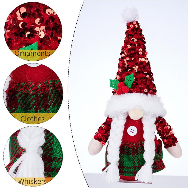 Nordic Gnome Plush Faceless Doll Christmas Decoration for Home Handmake Santa Elf Doll New Year kids Gifts Xmas Table Ornaments