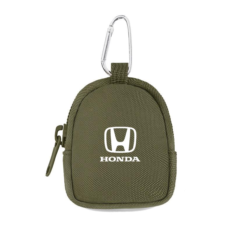 Car Key Case Keychain Mini Storage Bag Auto Interior Accessories For Honda Civic Accord Fit Jazz Pilot CRV Odyssey Passport City LV4