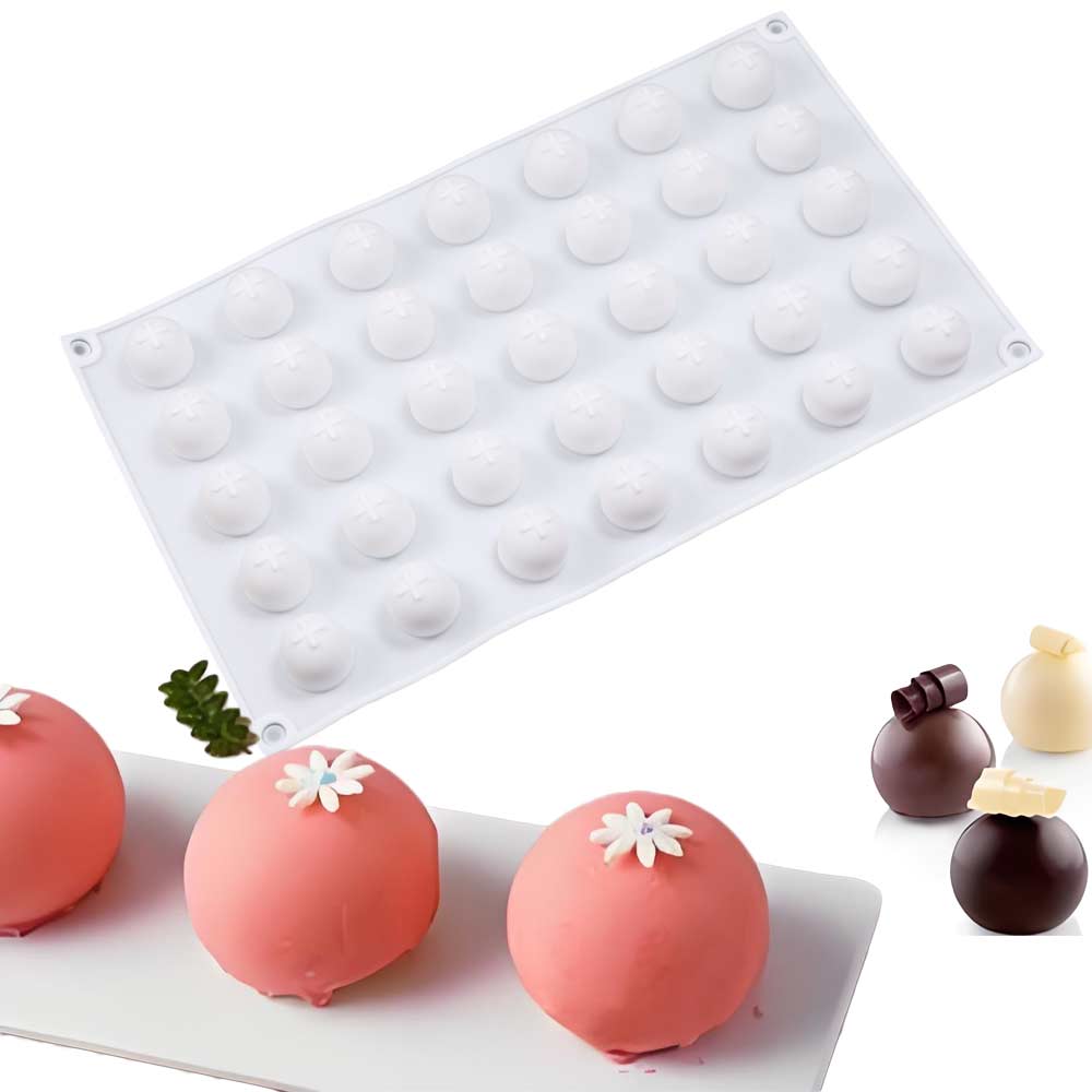 Food Grade Silicone Mold Spherical-Shaped French Mousse Mold DIY Mooncake Mold  Party Desserts
