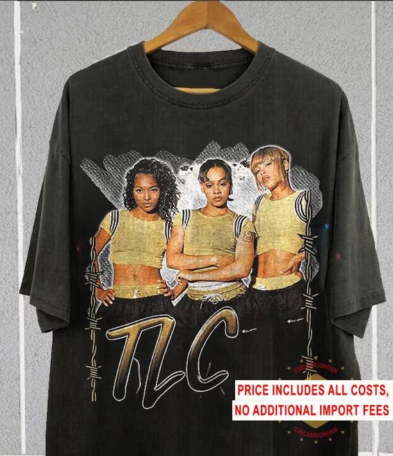 TLC band Vintage Unisex T-Shirt Cotton Tee All Size ZA306