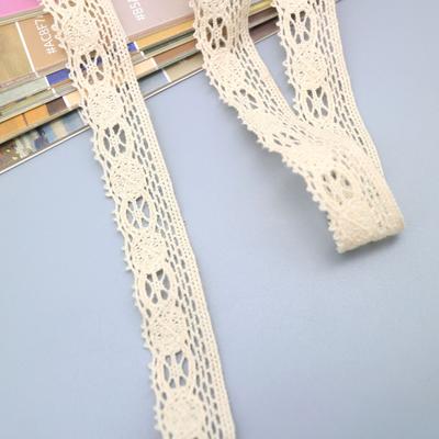 Dantelă din fir de bumbac gol Manuale DIY Bandă decorativă din dantelă Îmbrăcăminte Haine Față de masă Perdele Material textil Margine din dantelă