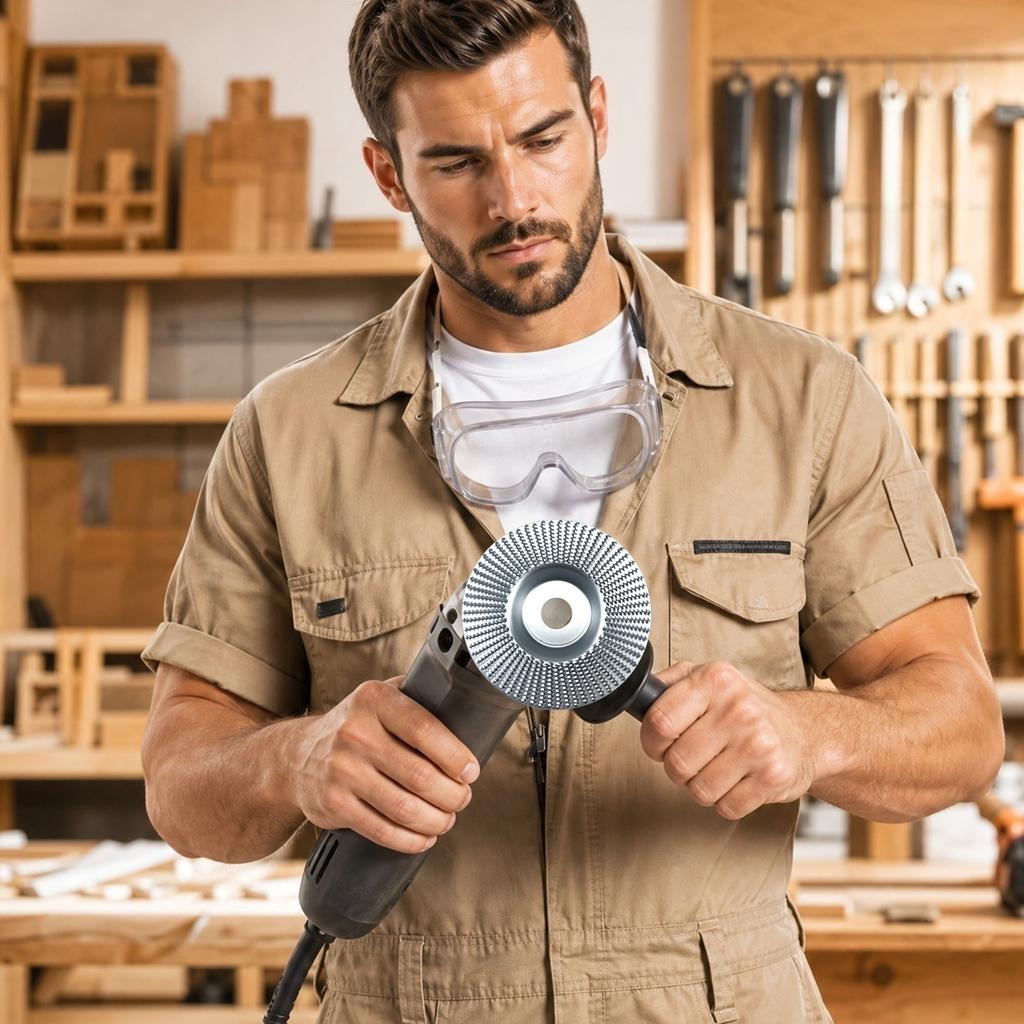Carbide Grinding Disc for Angle Grinder Woodworking Sanding Disc Flat Surface Burr Disc Durable Abrasive Tool for Shaping and Polishing