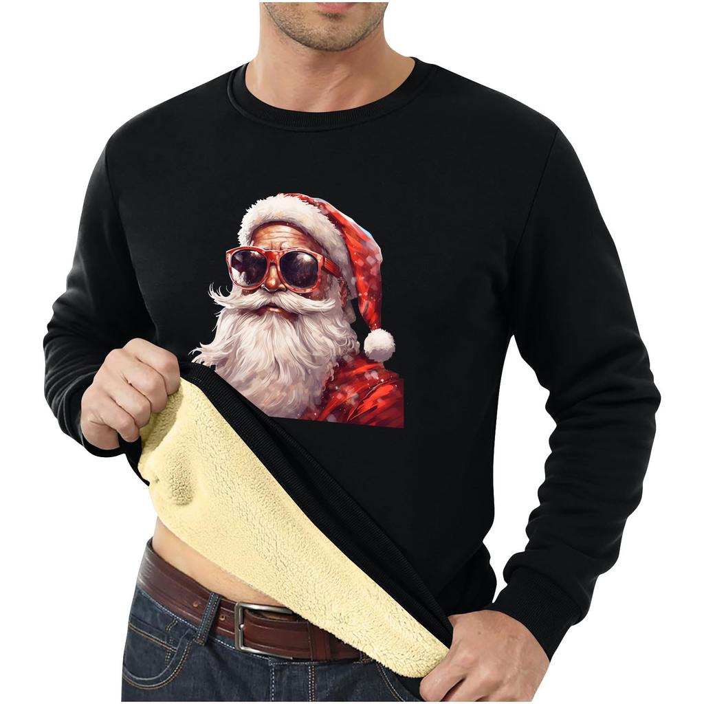 Men Sweatshirt Christmas Shirt Long Sleeve Funny Holdiay Crewneck Xmas Tops