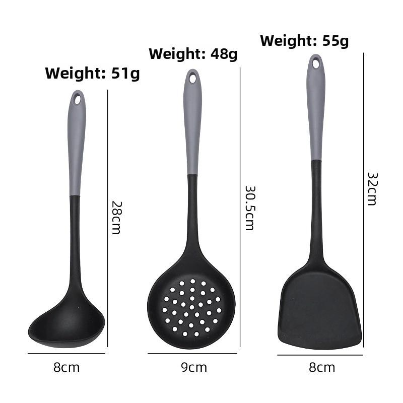 Food Grade Silicone Spatula Non Stick Pot Spatula Heat-resistant Pot Protector Household Stir Fry Soup Spoon