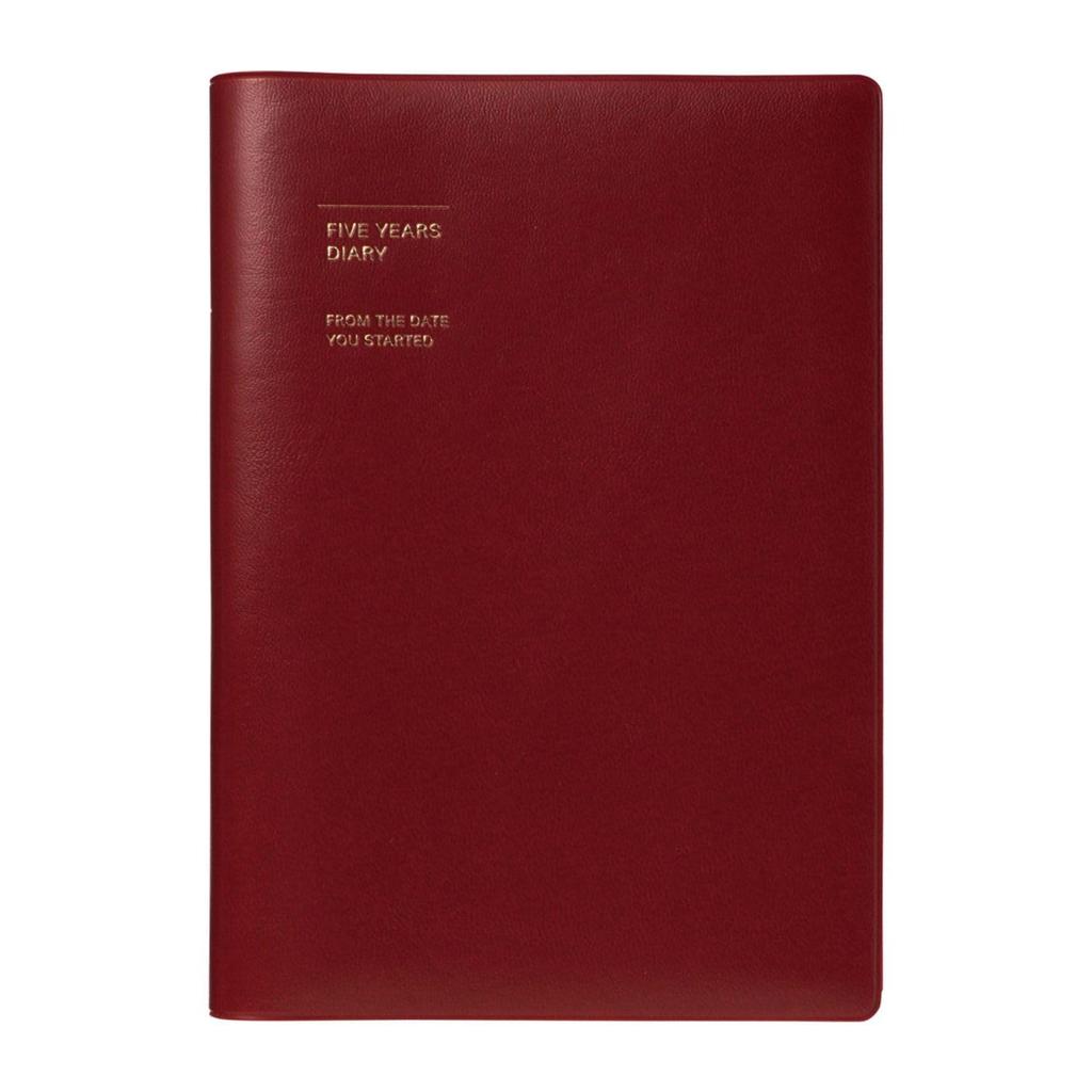 January A5 Marks 5-Year Diary, Softcover, Year-Free, Start, Size, Red, CDR-FYD03-RE